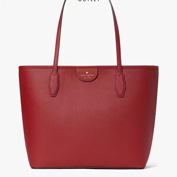 NWOT Kate Spade Lori Tote, Burgundy - Shoulder bag with zippered closure - Picture 13 of 13
